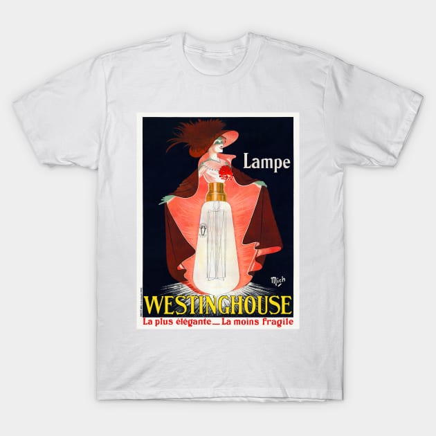 Lampe Westinghouse France Vintage Poster 1912 T-Shirt by vintagetreasure